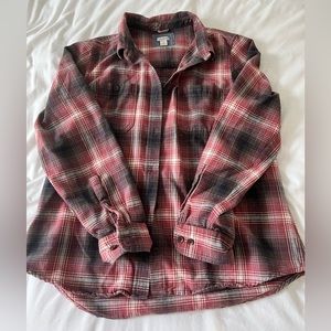 Women's LL Bean Heritage Chamois multicolor button down long sleeve shirt